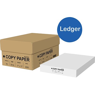 11 x 17 Ledger Size Copy Paper, 20 lbs, 92 Brightness, 500 Sheets/Ream, 4 Reams/Carton (4074)