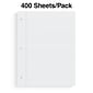 Staples® College Ruled Filler Paper, 8.5" x 11", White, 400 Sheets/Pack (ST27521D)