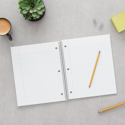 Staples® Premium 3-Subject Subject Notebooks, 8.5" x 11", College Ruled, 150 Sheets, Black (TR58359M-CC)