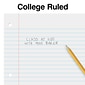 Staples® College Ruled Filler Paper, 5.5" x 8.5", 3-Hole Punched, White, 100 Sheets/Pack (ST12301D)