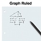Staples® Graph Ruled Filler Paper, 8" x 10.5", White, 80 Sheets/Pack (ST25634D)