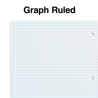 Staples Accel 1-Subject Subject Notebook, 8-1/2 x 11, Graph Ruled, Assorted, 12/Pack (25855CT)