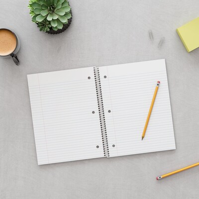 Staples Premium Poly 3-Subject Notebook, 8.5" x 11", College Ruled, 150 Sheets, Black (ST58313)