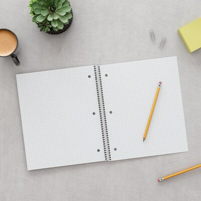 Staples Accel 1-Subject Subject Notebook, 8-1/2" x 11", Graph Ruled, Assorted, 12/Pack (25855CT)