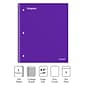 Staples Premium 1-Subject Notebook, 8.5" x 11", College Ruled, 100 Sheets, Purple (ST20954D)