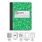 Quill Brand® Composition Notebook, 7.5" x 9.75", Graph Ruled, 80 Sheets, Green/White (TR55068)