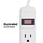 Staples 6-Outlet Power Strip, 6' Cord, White, 3/Pack (42320)