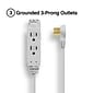 15' Extension Cord, 3-Outlet, Gray