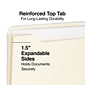 Staples® Reinforced File Jackets, 1.5" Expansion, Legal Size, Manila, 50/Box (TR119255)