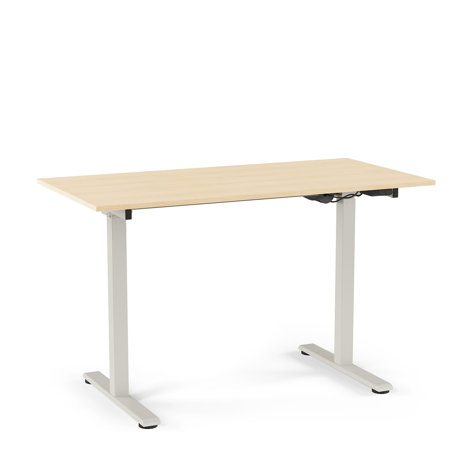 Union & Scale™ Essentials 48W Electric Rectangular Adjustable Standing Desk, Natural (UN60415-CC)