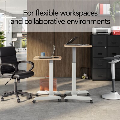 Union & Scale™ Essentials 24"W Rectangular Adjustable Standing Desk, Natural (FWS07-2)