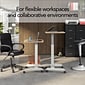 Union & Scale™ Essentials 30"-44"H Adjustable Standing Mobile Desk, Natural (UN60413-CC)