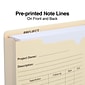 Staples® Reinforced Pre-Printed File Jacket, 2" Expansion, Letter Size, Manila, 50/Box (TR486083)