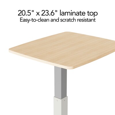 Union & Scale™ Essentials 24"W Rectangular Adjustable Standing Desk, Natural (FWS07-2)