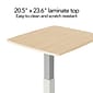 Union & Scale™ Essentials 24"W Manual Rectangular Adjustable Standing Mobile Desk, Natural (UN60413-CC)