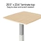 Union & Scale™ Essentials 24"W Electric Rectangular Adjustable Standing Mobile Desk, Natural (UN60413-CC)