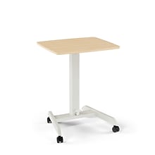 Union & Scale™ Essentials 24W Manual Rectangular Adjustable Standing Mobile Desk, Natural (UN60413-