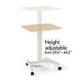 Union & Scale™ Essentials 30-44H Adjustable Standing Mobile Desk, Natural (UN60413-CC)