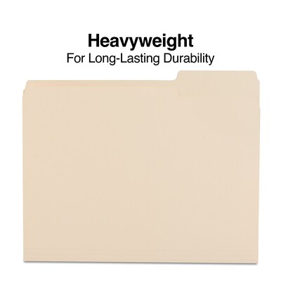 Staples Heavyweight File Folders, 1/3-Cut Tab, Letter Size, Manila, 50/Box (ST56677-CC)