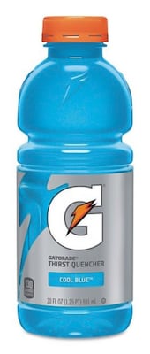 Gatorade Thirst Quencher Cool Blue Natural Flavor Liquid Sports Drink, 20 Fl. oz., 24/Carton (32481)