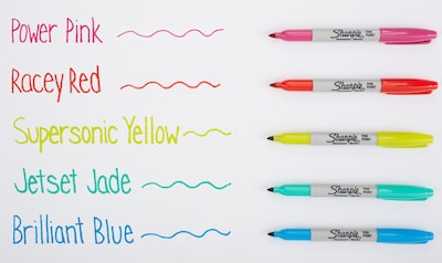 Sharpie Glam Pop Permanent Marker, Fine Tip, Assorted, 24/Pack (2185229)