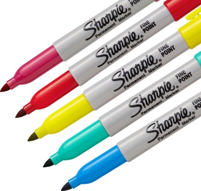Sharpie Permanent Markers, Fine Tip, Black, 24/Pack (2042918