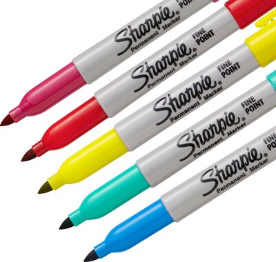 Sharpie Permanent Markers, Fine Tip, Black, 24/Pack (2042918)