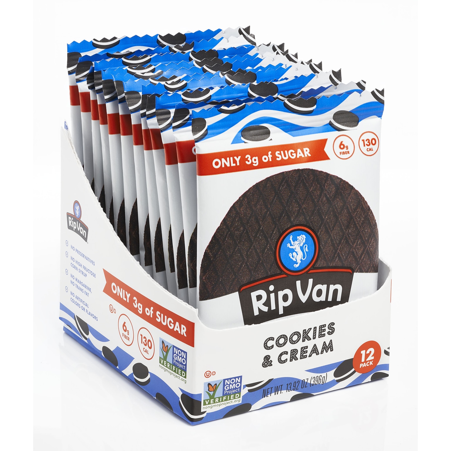 Rip Van Wafels Cookies and Cream Stroopwafels, 1.16 oz., 12 Packs/Box, 12/Box (RVW00388)
