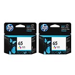 HP 65 Tri-Color Standard Yield Ink Cartridge, 2/Pack