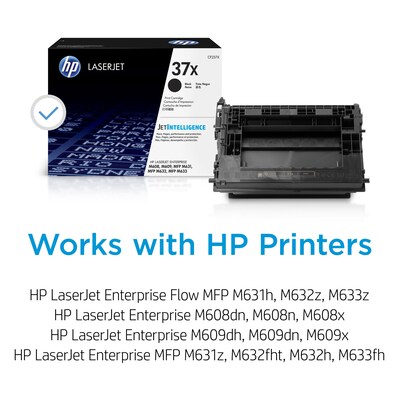 HP 37X Black High Yield Toner Cartridge (CF237X)