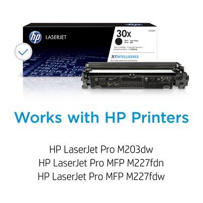 HP 30X Black High Yield Toner Cartridge, print up to 3500 pages