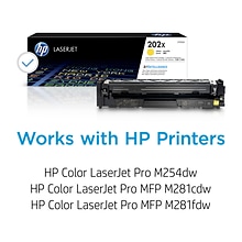 HP 202X Yellow High Yield Toner Cartridge   (CF502X)