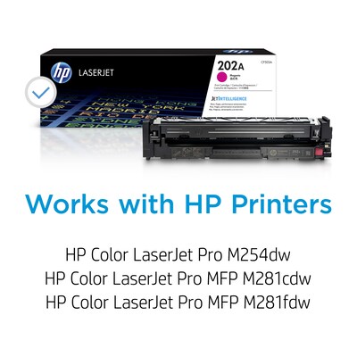HP 202A Magenta Standard Yield Toner Cartridge (CF503A), print up to 1300 pages