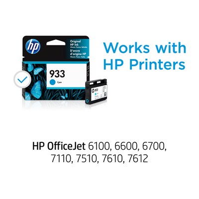 HP 933 Cyan Standard Yield Ink Cartridge (CN058AN#140)
