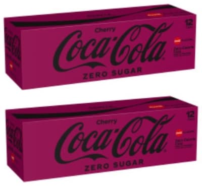 Coca-Cola Zero Sugar Cherry Cola, 12 oz., 24/Carton (00049000047516)