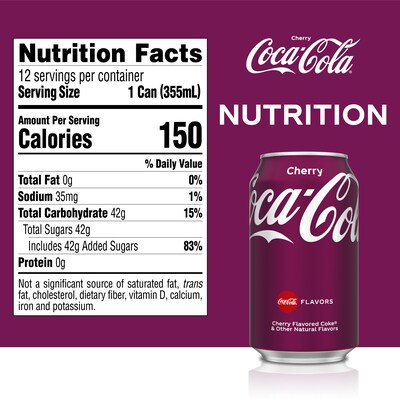 Coca-Cola Cherry Soda, 12 oz., 24/Carton (49000031034)