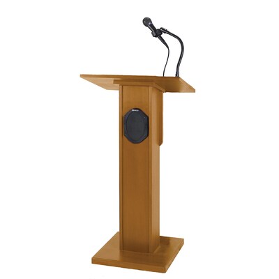 AmpliVox® S355-MO Riverwoods Elite Lectern; Medium Oak