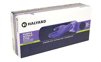 Halyard XTRA Powder Free Purple Nitrile Gloves, XL, 50/Box (KSNX026604)