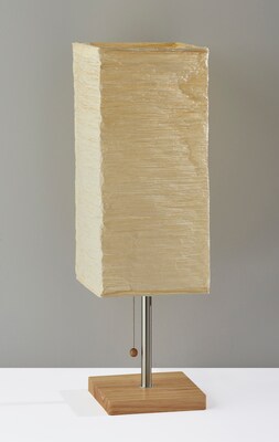 Adesso® Dune Incandescent 25H Table Lamp, Natural/Brushed Steel (8021-12)