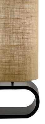 Adesso® Harmony 47H Floor Lamp, Black with Brown Burlap Shade (1520-18)