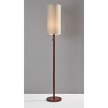 Adesso® Hamptons 65H Floor Lamp, Walnut with Beige Fabric Shade (3338-15)