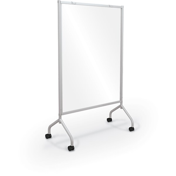 Balt Essentials 71.8H x 42W Plastic Non-Tackable Standard Mobile Clear Divider, Clear (62541-CLEAR)