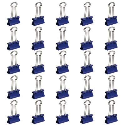 JAM Paper Colored Small Binder Clips, 3/8" Capacity, Purple, 25/Pack (334BCPU)