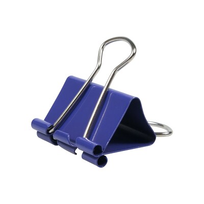 JAM Paper Colorful Binder Clips, Medium,  5/8" Capacity, Purple, 15/Pack (339BCPU)