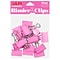 JAM Paper Colored Binder Clips, Medium,  5/8 Capacity, Pink, 15/Pack (339BCPI)