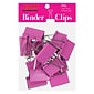 JAM Paper® Binder Clips, Large, 41mm, Pink Binderclips, 12/pack (340BCpi)