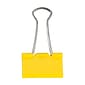 JAM Paper Colored Binder Clips, Medium, 5/8" Capacity, Yellow, 15/Pack (339BCYE)