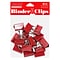 JAM Paper Colored Binder Clips, Medium,  5/8 Capacity, Red, 15/Pack (339BCRE)