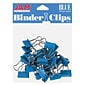 JAM Paper® Colored Binder Clips, Small, 19mm, Blue, 25/pack (334BCBU)