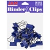 JAM Paper Colored Small Binder Clips, 3/8 Capacity, Purple, 25/Pack (334BCPU)